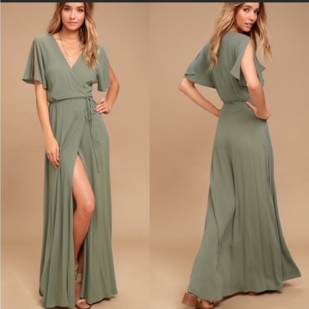 Sage green bridesmaid dress